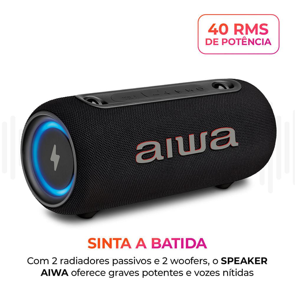 Caixa de Som Speaker AIWA SP-04-LB 40W Bluetooth IPX5 - 4