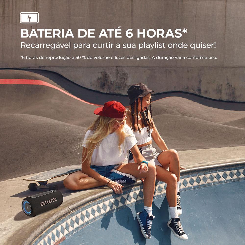 Caixa de Som Speaker AIWA SP-04-LB 40W Bluetooth IPX5 - 7