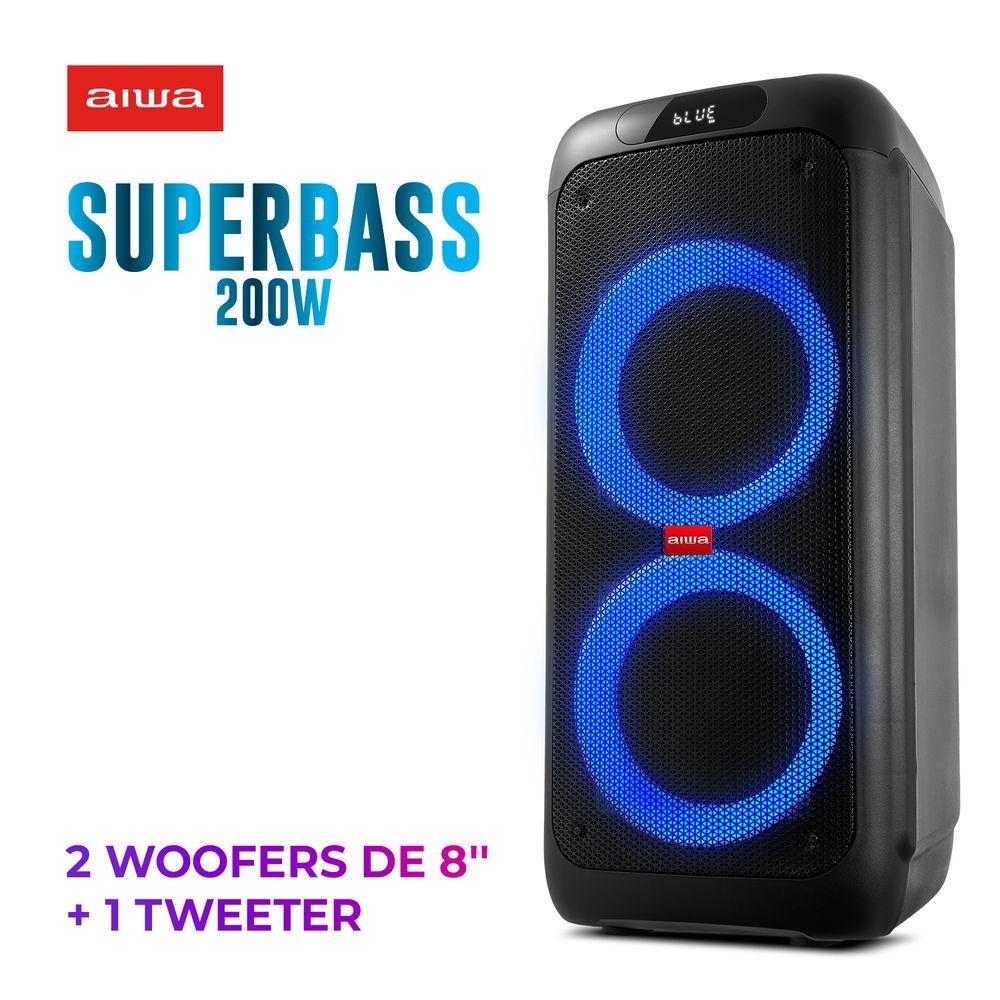 Caixa de Som PartyBox AIWA PB-01 Bluetooth 15H RGB USB TWS Preto - 2