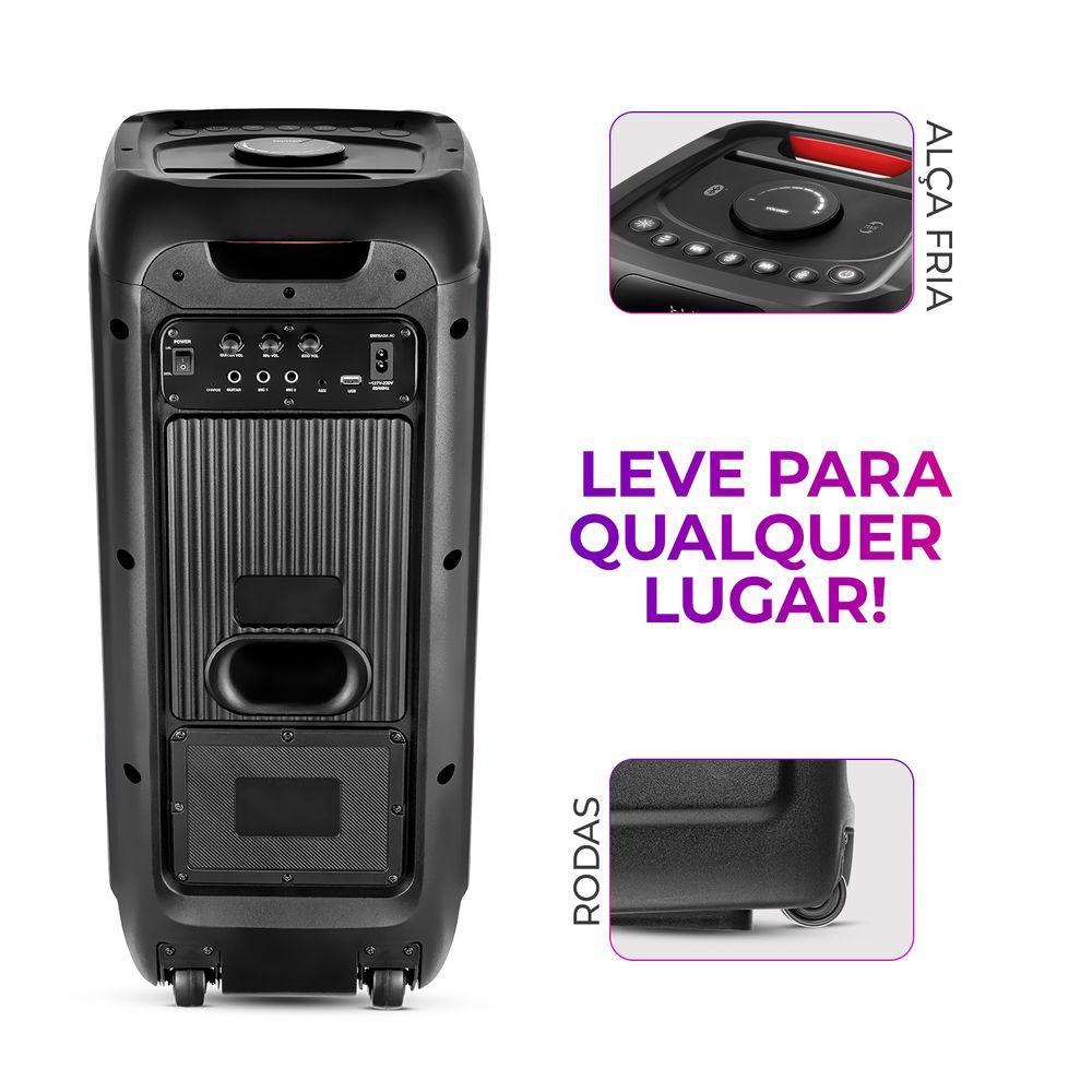 Caixa de Som PartyBox AIWA PB-01 Bluetooth 15H RGB USB TWS Preto - 7