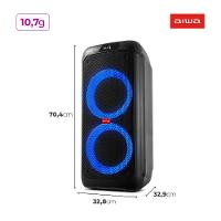 Caixa de Som PartyBox AIWA PB-01 Bluetooth 15H RGB USB TWS Preto - 8