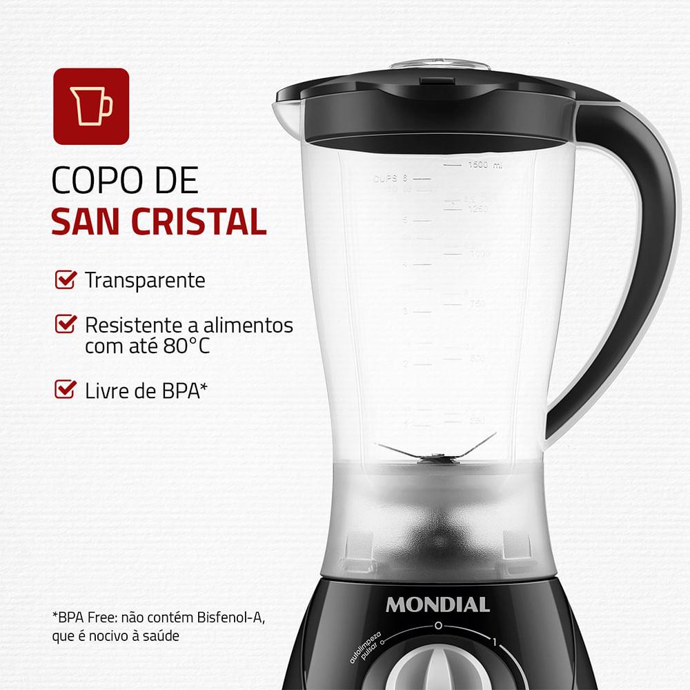 Liquidificador Easy Power Mondial Preto 550W L-550-BC - 3