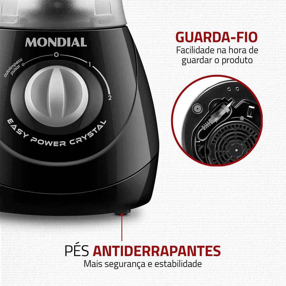 Liquidificador Easy Power Mondial Preto 550W L-550-BC - 6