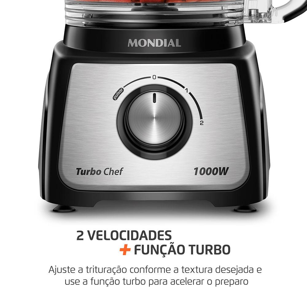 Multiprocessador Turbo Chef 3 em 1 Mondial Preto 1000W- MPN-02-BE - 7
