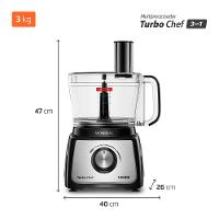 Multiprocessador Turbo Chef 3 em 1 Mondial Preto 1000W- MPN-02-BE - 10