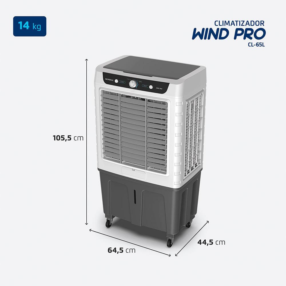 Climatizador Wind Pro Mondial Branco/Cinza 260W - CL-65L - 7