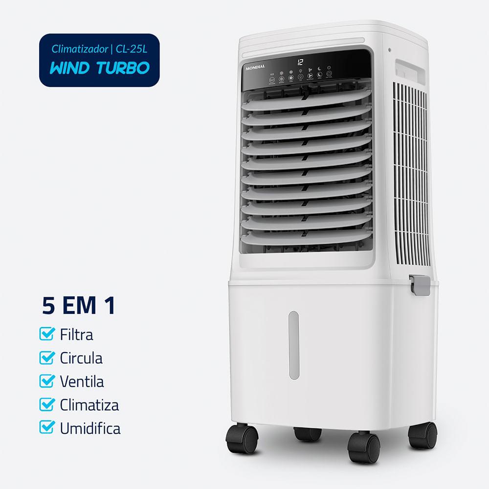 Climatizador Wind Turbo Mondial Branco 150W - CL-25L - 5