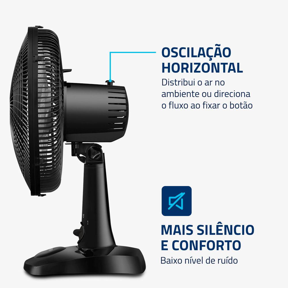 Ventilador de Mesa 30cm Super Power II Mondial Preto 60W- NVSP-30-B2 - 4