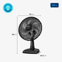 Ventilador de Mesa 30cm Super Power II Mondial Preto 60W- NVSP-30-B2 - 6