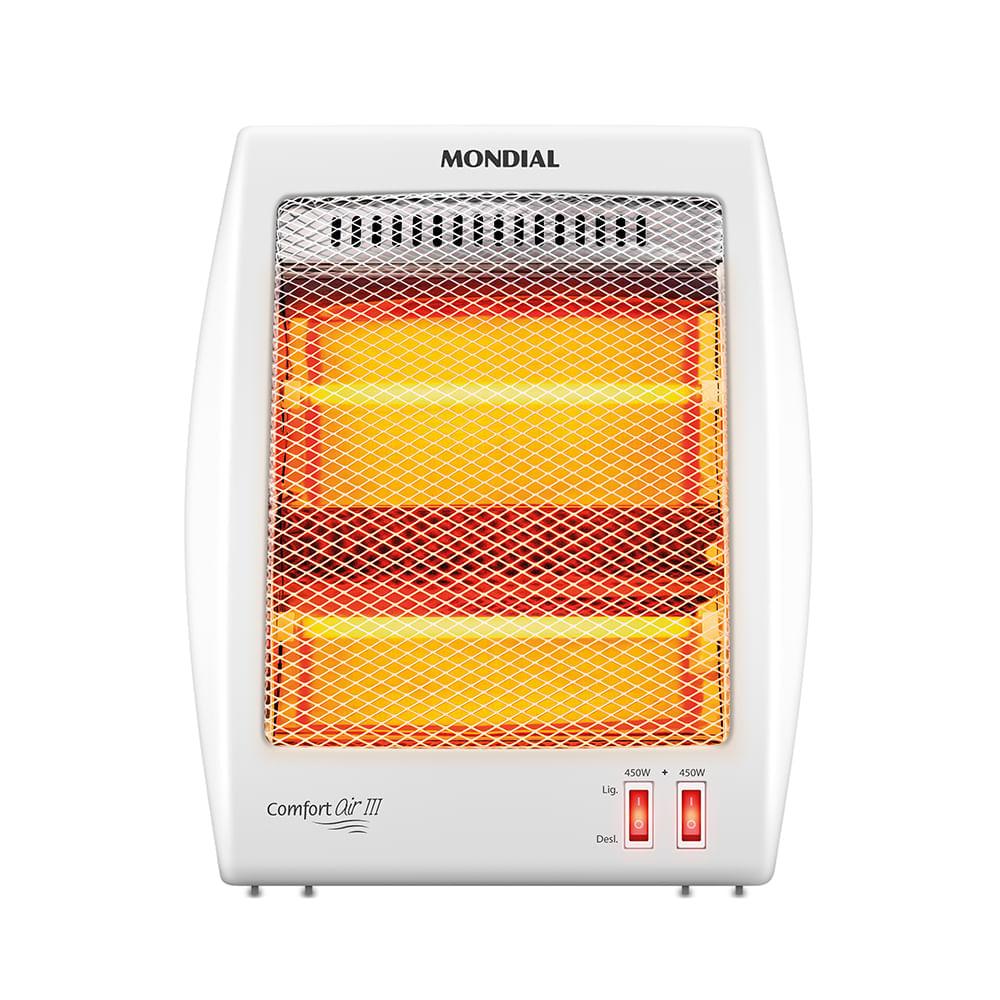Aquecedor Quartzo Comfort Air III Mondial Branco/Cinza 900W A-16 - 1
