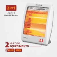 Aquecedor Quartzo Comfort Air III Mondial Branco/Cinza 900W A-16 - 2