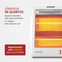 Aquecedor Quartzo Comfort Air III Mondial Branco/Cinza 900W A-16 - 3