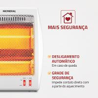 Aquecedor Quartzo Comfort Air III Mondial Branco/Cinza 900W A-16
