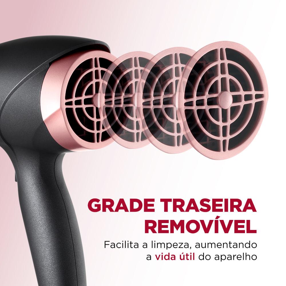 Secador de Cabelos Mondial Preto/Golden Rose 2000W Bivolt - SC-37-BI - 6