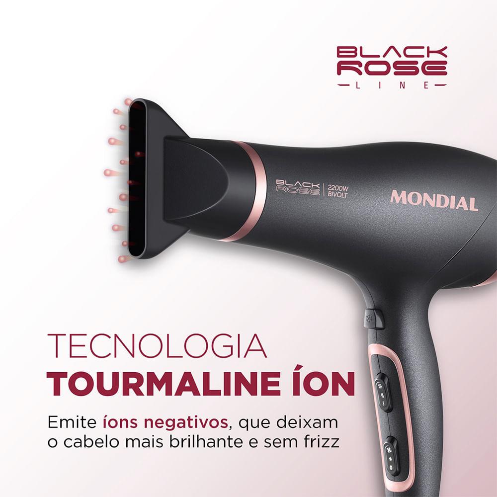 Secador de Cabelos Mondial Preto/Golden Rose 2000W Bivolt - SC-37-BI - 2
