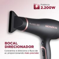 Secador de Cabelos Mondial Preto/Golden Rose 2000W Bivolt - SC-37-BI - 3