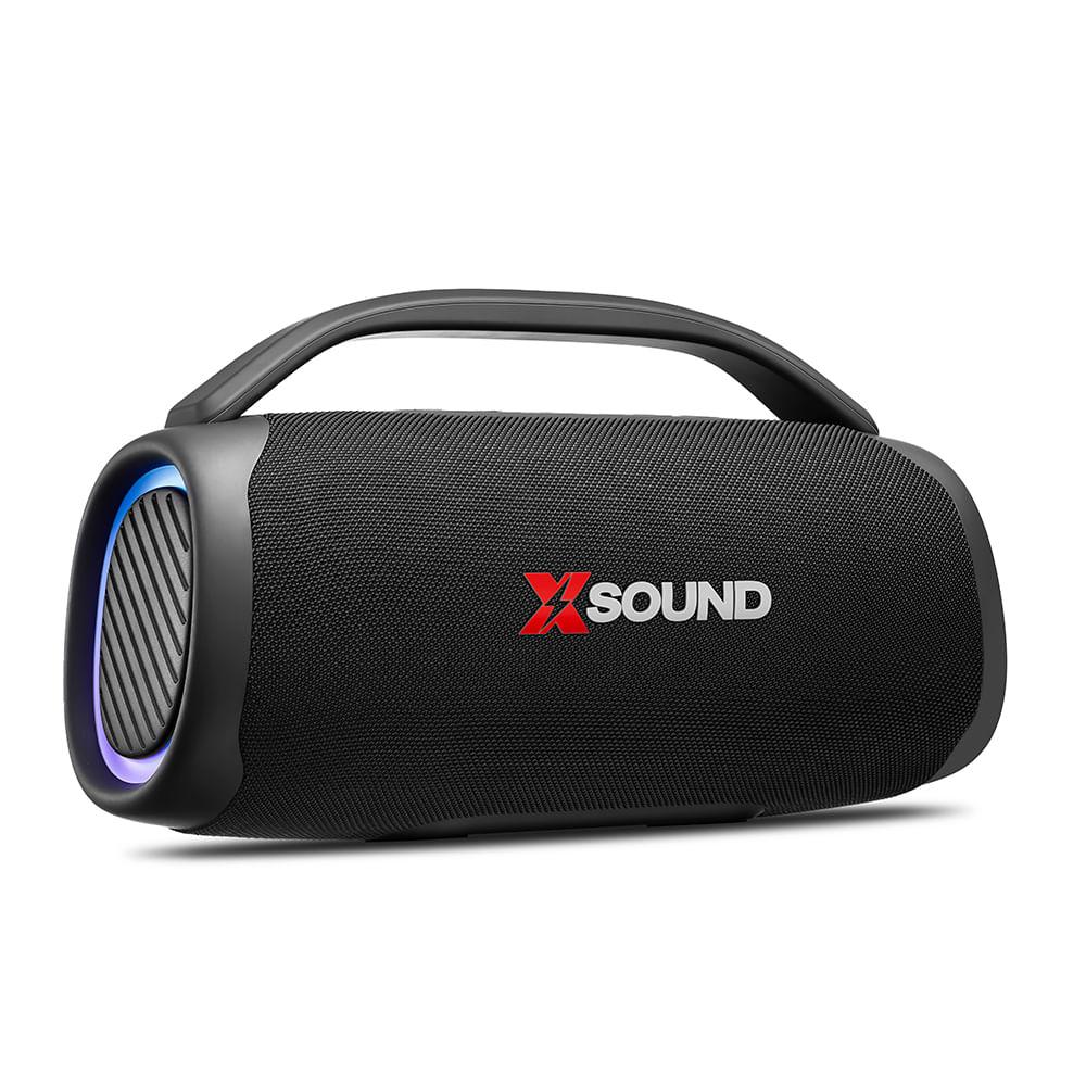 Caixa de Som Boombox Mondial Xsound- BX-100-BL - 100W-Bluetooth-Luzes Mic USB APP Bateria 14H SdCard - 1