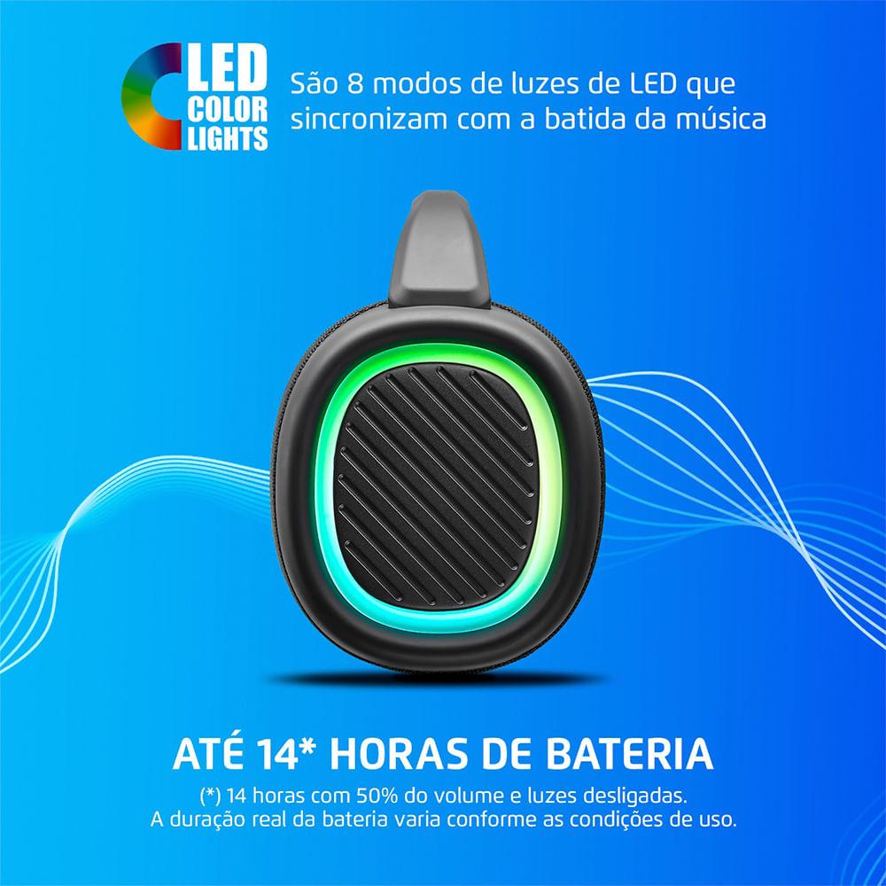 Caixa de Som Boombox Mondial Xsound- BX-100-BL - 100W-Bluetooth-Luzes Mic USB APP Bateria 14H SdCard - 4