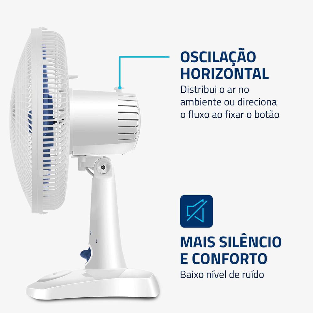 Ventilador de Mesa 30cm Super Power II Mondial Branco 60W - NVSP-30-W2 - 4