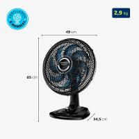 Ventilador de Mesa 40cm Super Turbo Mondial Preto e Azul 140W VTX-40-CHROME - 6