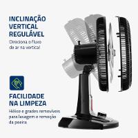 Ventilador de Mesa Mondial Turbo 8 Pás 40 cm Repelente Líquido VTX-40-8P-RL