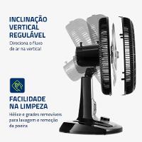 Ventilador de Mesa Mondial Turbo 8 Pás 40 cm Repelente Pastilha VTX-40-8P-RP
