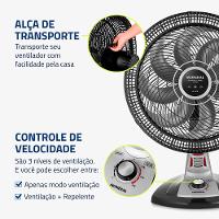 Ventilador de Mesa Mondial Turbo 8 Pás 40 cm Repelente Pastilha VTX-40-8P-RP - 6