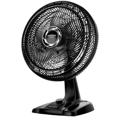 Ventilador de Mesa 40cm Turbo Mondial Preto e Prata 140W VT-40-NB