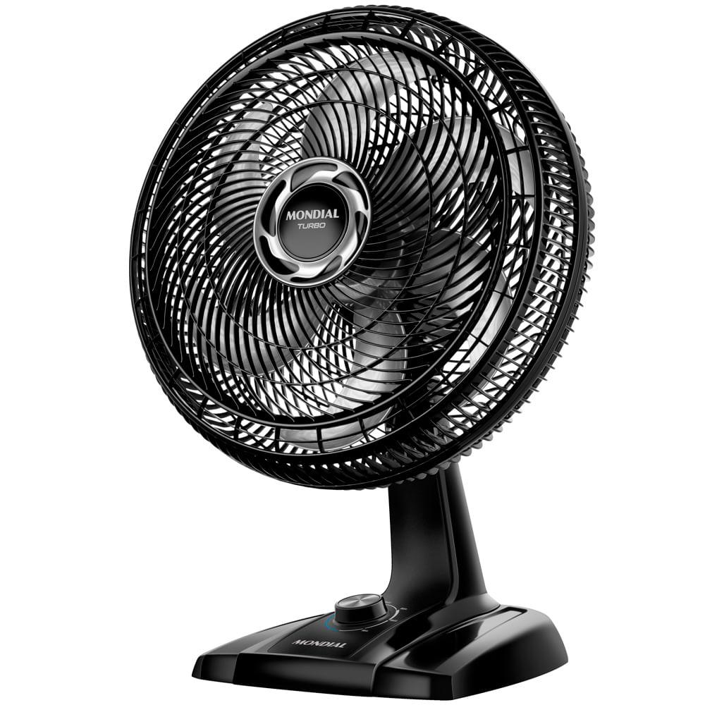 Ventilador de Mesa 40cm Turbo Mondial Preto e Prata 140W VT-40-NB - 1