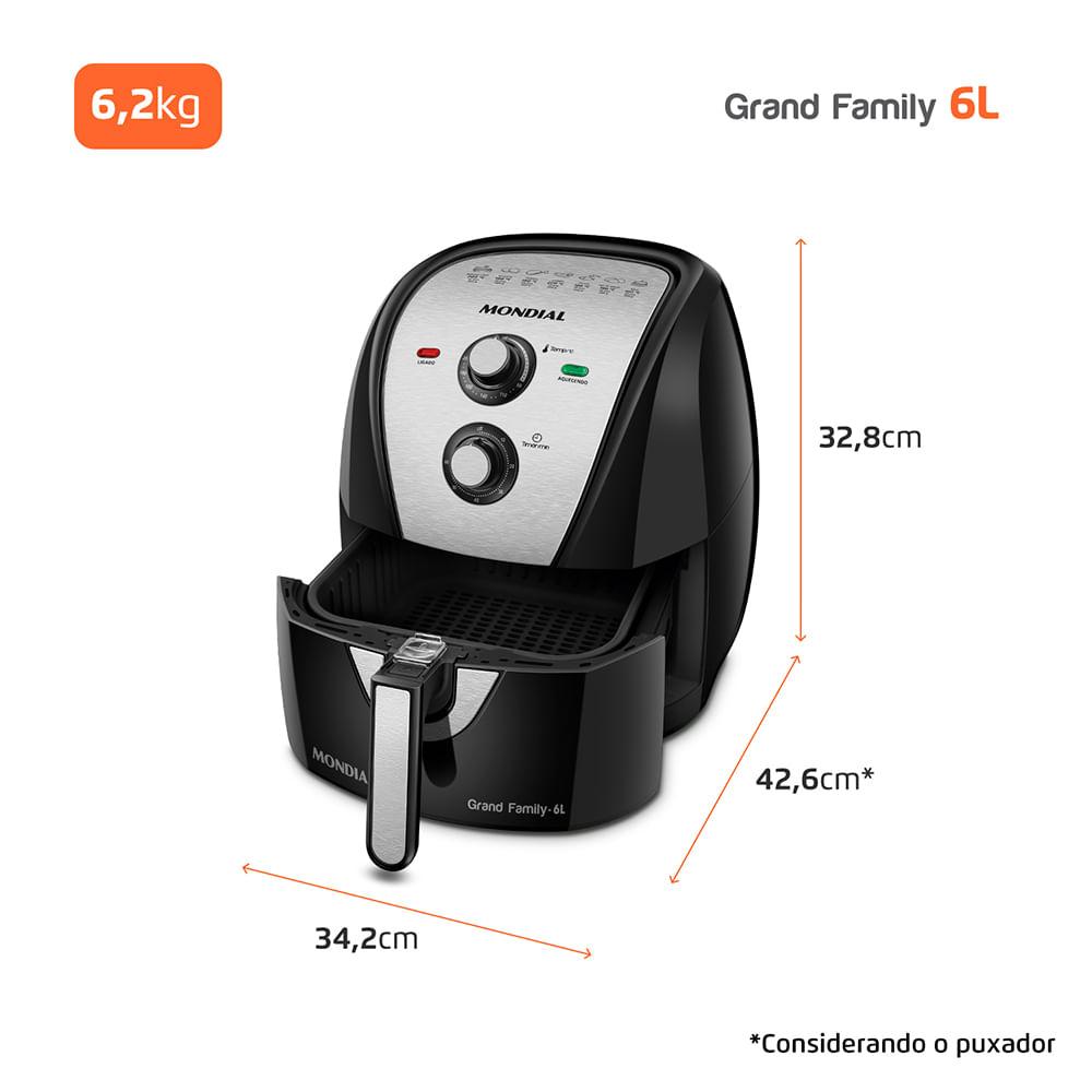 Fritadeira Sem Óleo Air Fryer 6 Litros AFN-60-BI Mondial - 4