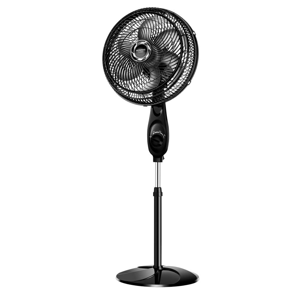 Ventilador de Coluna 30cm Turbo Mondial Preto e Prata 60W VT-30C-NB - 1