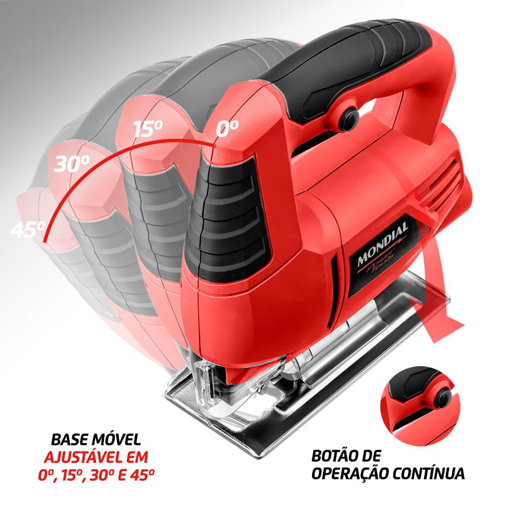 Serra Tico-Tico Mondial Vermelho 450W FST-03 - 3