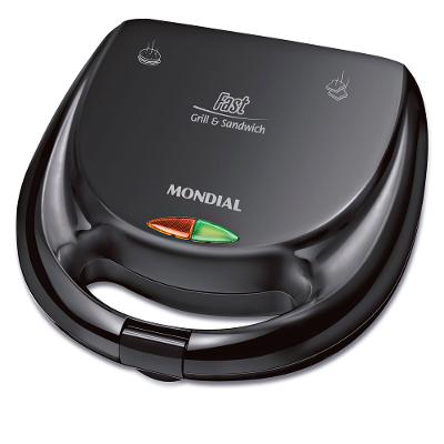 Sanduicheira Fast Grill e Sandwich Mondial Preto 750W S-12