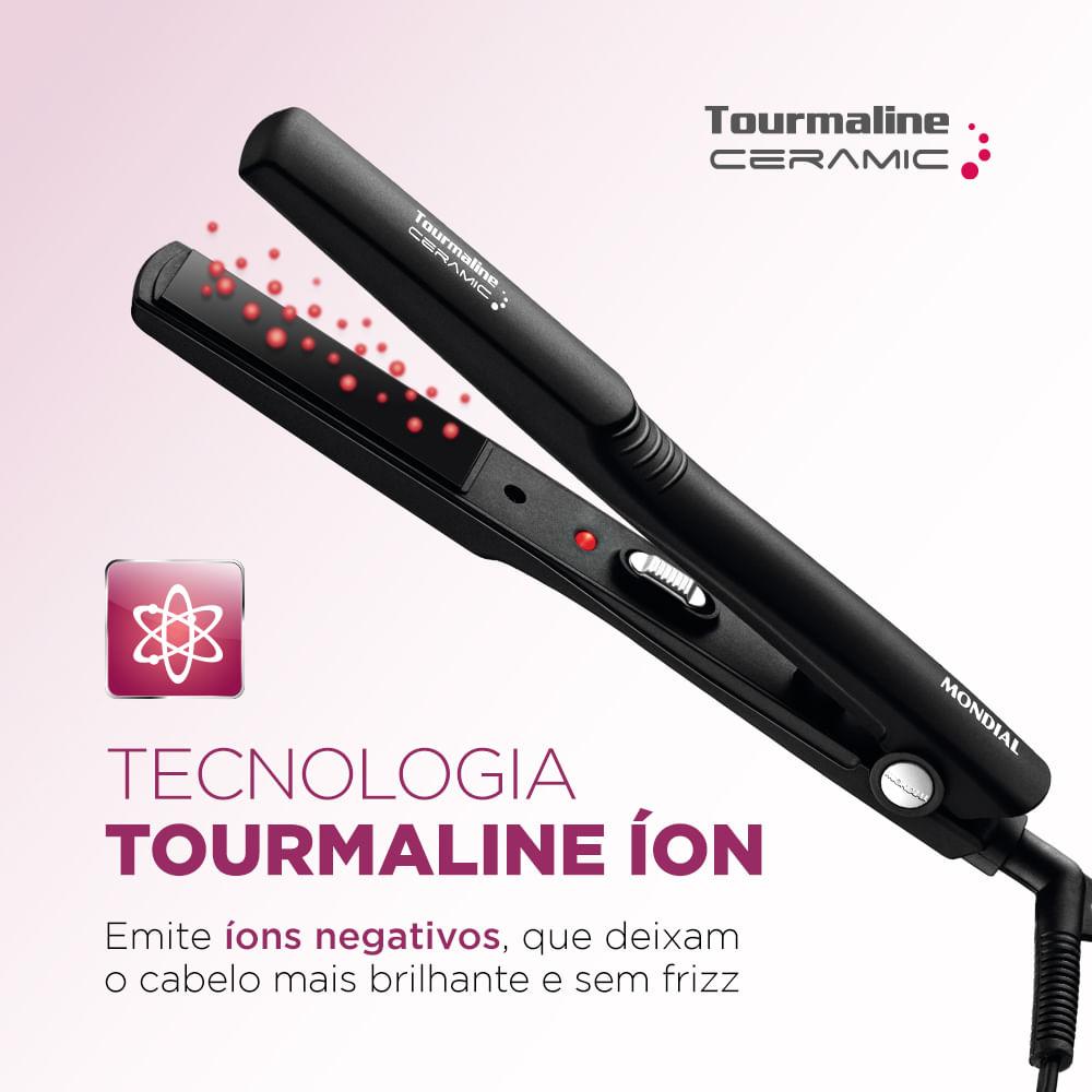 Prancha Alisadora Tourmaline Ceramic Mondial Preto 30W P-15 - 2