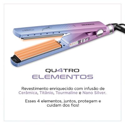 Prancha Alisadora By Juliette Mondial Azul e Rosa 60W P-JU-03