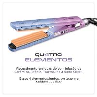 Prancha Alisadora By Juliette Mondial Azul e Rosa 60W P-JU-03 - 1