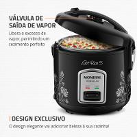 Panela De Arroz Fast Rice 5 Premium Mondial Preto 400W NPE-08-5X