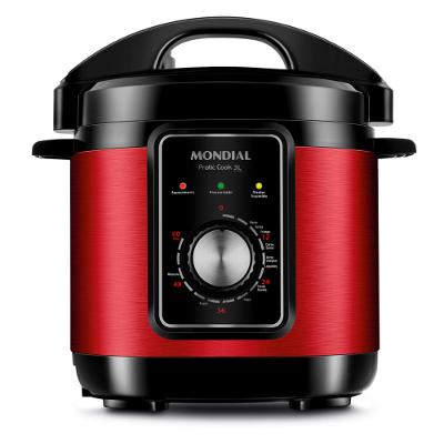 Panela de Pressão Elétrica Mondial Pratic Cook 3L Red Premium I PE-47-3L-RI