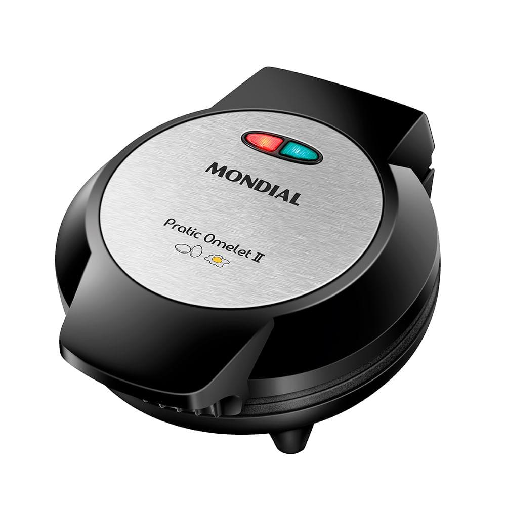 Omeleteira Pratic Omelet II Mondial Preto e Inox 800W OM-04-BI - 1
