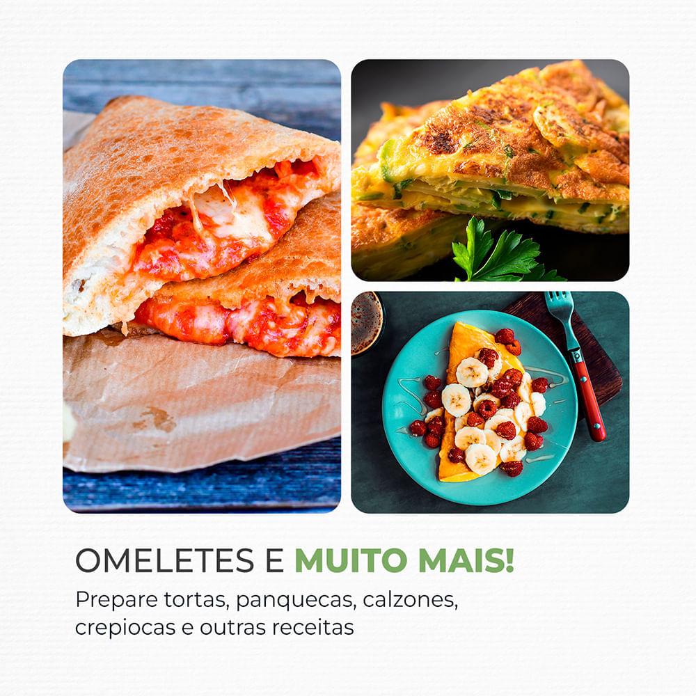 Omeleteira Pratic Omelet II Mondial Preto e Inox 800W OM-04-BI - 3