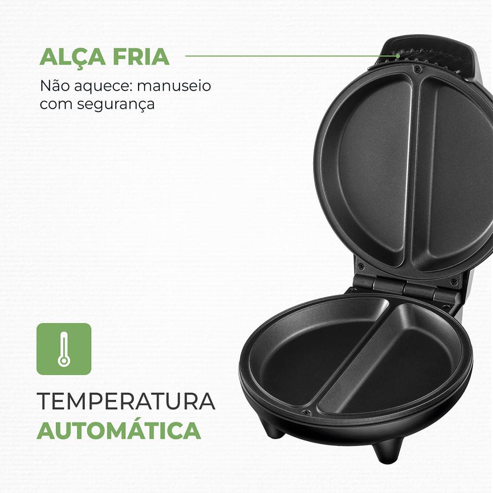 Omeleteira Pratic Omelet II Mondial Preto e Inox 800W OM-04-BI - 6