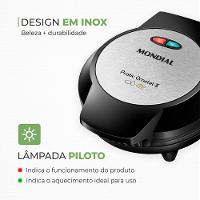Omeleteira Pratic Omelet II Mondial Preto e Inox 800W OM-04-BI - 5