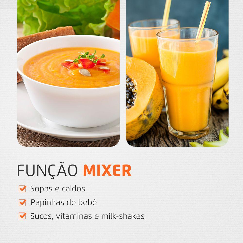 Power Mixer Premium Mondial Preto e Inox 500W M-07 - 3