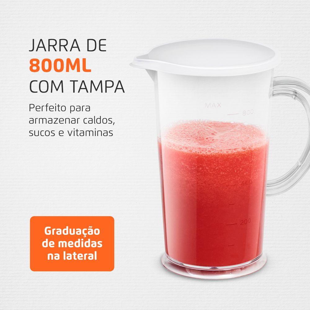 Power Mixer Premium Mondial Preto e Inox 500W M-07 - 6