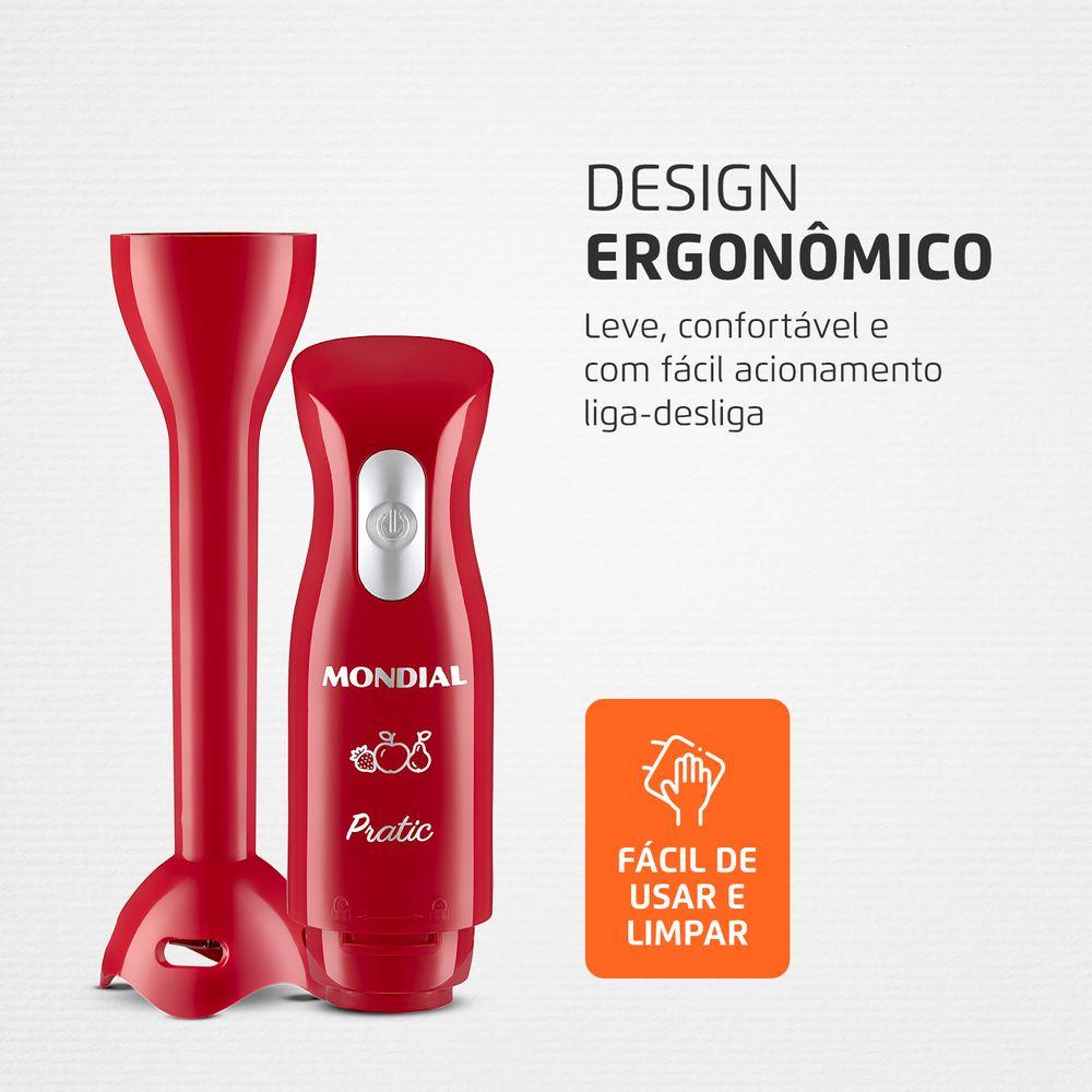Mixer Pratic Mondial Vermelho 200W M-15-R - 6
