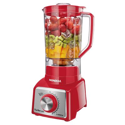 Liquidificador Turbo Mondial Vermelho e Inox 1000W L-1000 RI