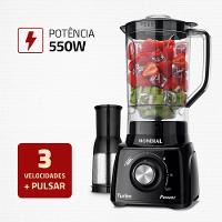 Liquidificador Turbo Power Mondial Preto 550W L-99 FB - 2