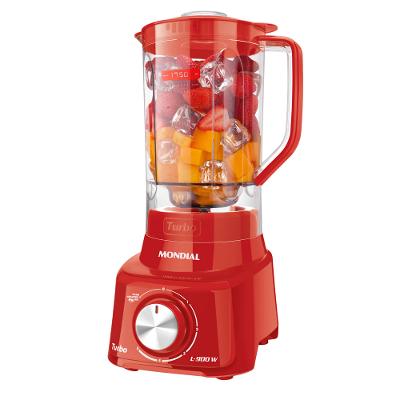 Liquidificador Turbo Full Mondial Vermelho 900W L-900 FR