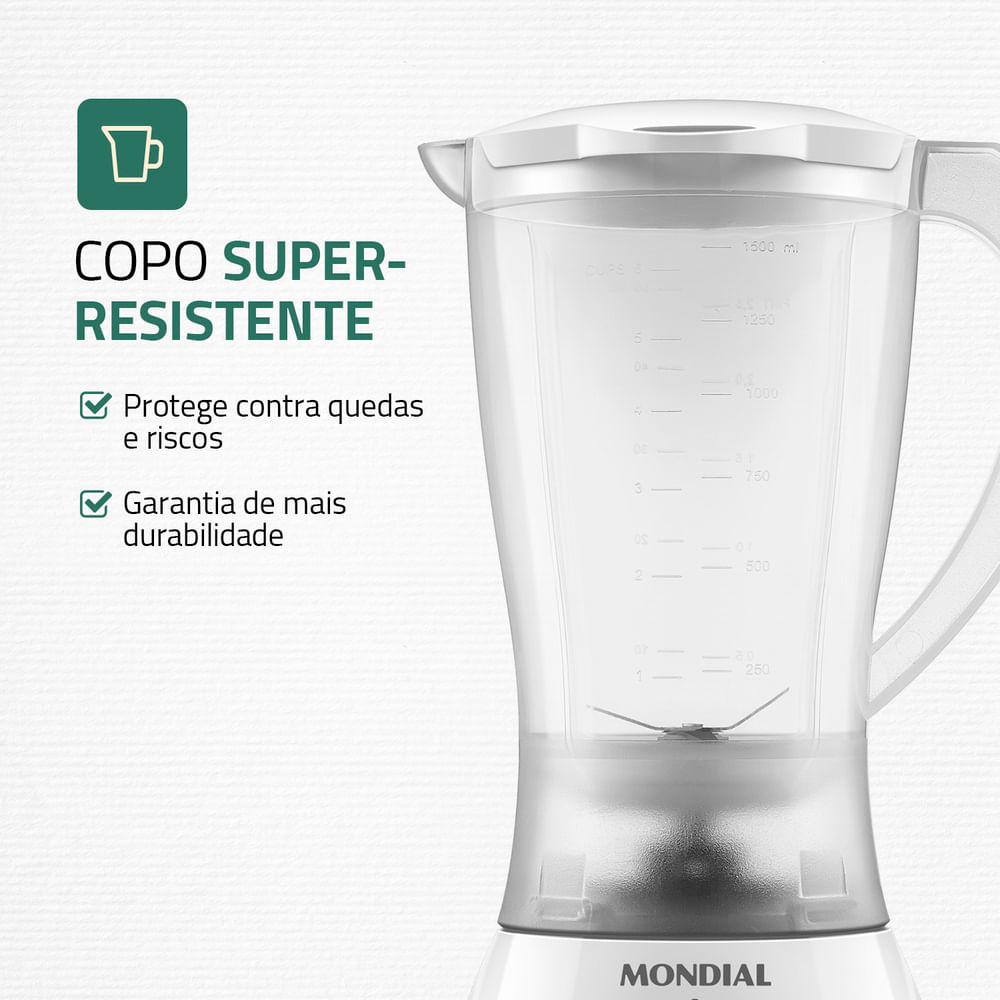 Liquidificador Easy Power Mondial Branco 550W L-550-W - 3