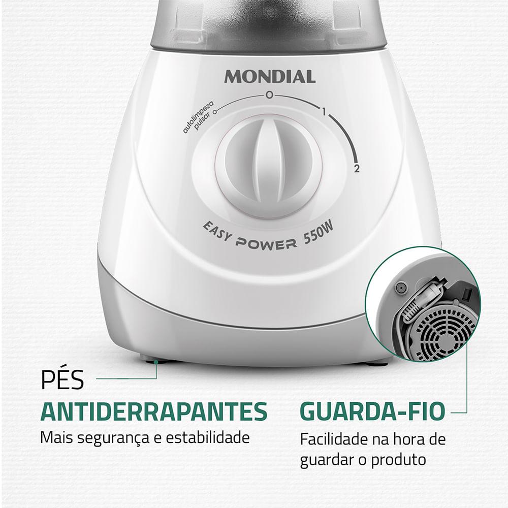 Liquidificador Easy Power Mondial Branco 550W L-550-W - 6